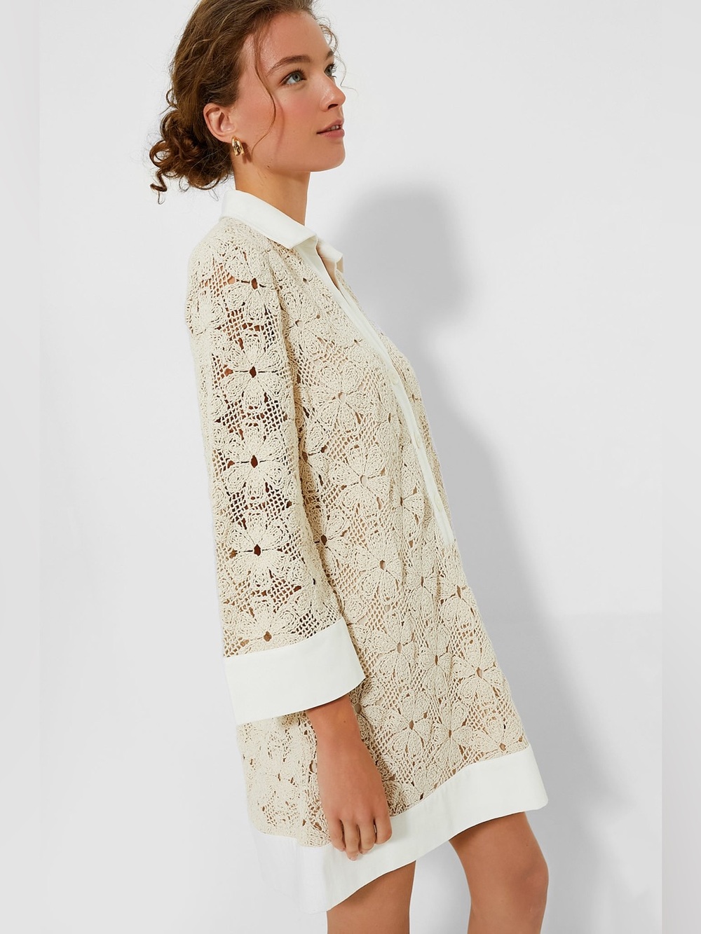 Tuckernuck Tan Crochet Collier Dress - Picture 4 of 6